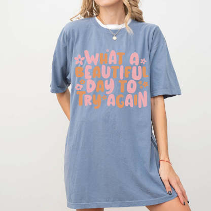 It's A Beautiful Day Oversized T-Shirt-lovefitte