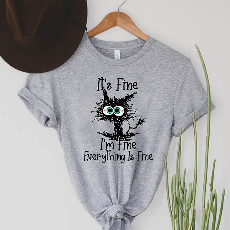 It's Fine I'm Fine Everything Is Fine T-Shirt-lovefitte