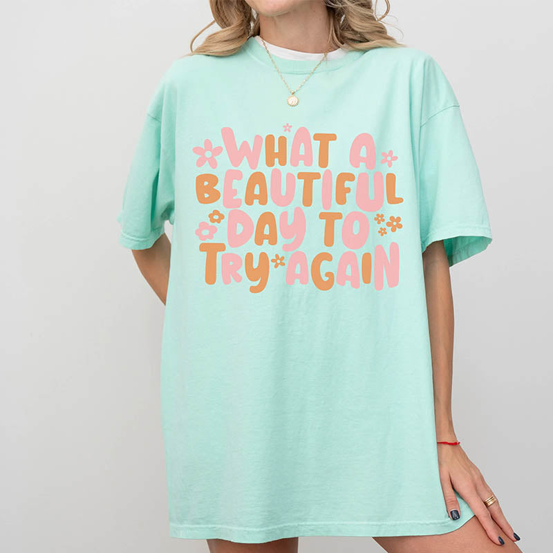 It's A Beautiful Day Oversized T-Shirt-lovefitte