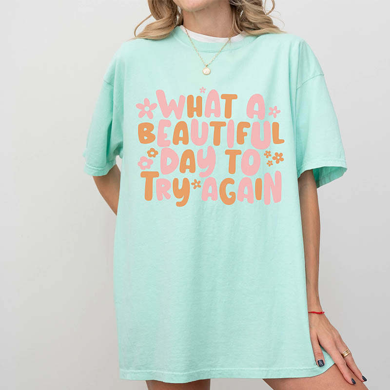 It's A Beautiful Day Oversized T-Shirt-lovefitte