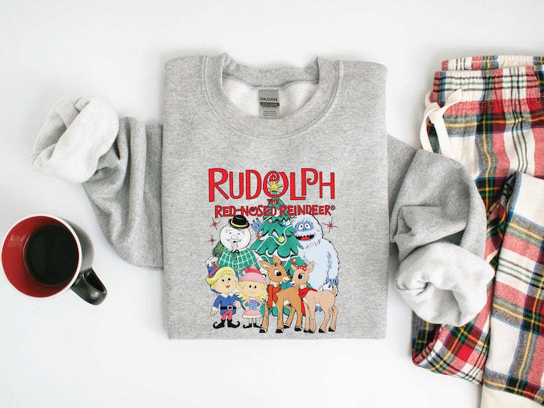 Rudolph The Red Nosed Reindeer Christmas Sweatshirt-lovefitte
