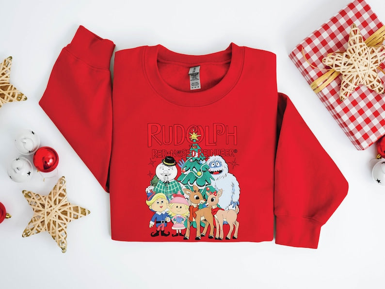 Rudolph The Red Nosed Reindeer Christmas Sweatshirt-lovefitte