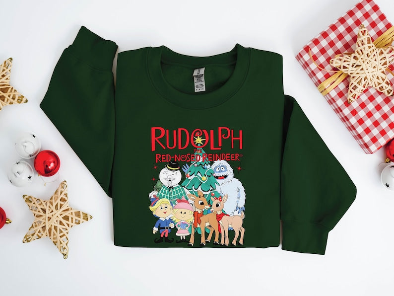 Rudolph The Red Nosed Reindeer Christmas Sweatshirt-lovefitte