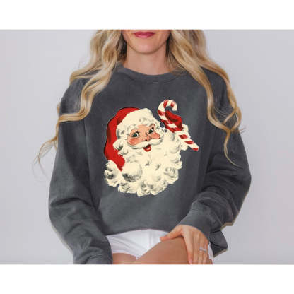 Comfort Retro Santa Sweatshirt-lovefitte