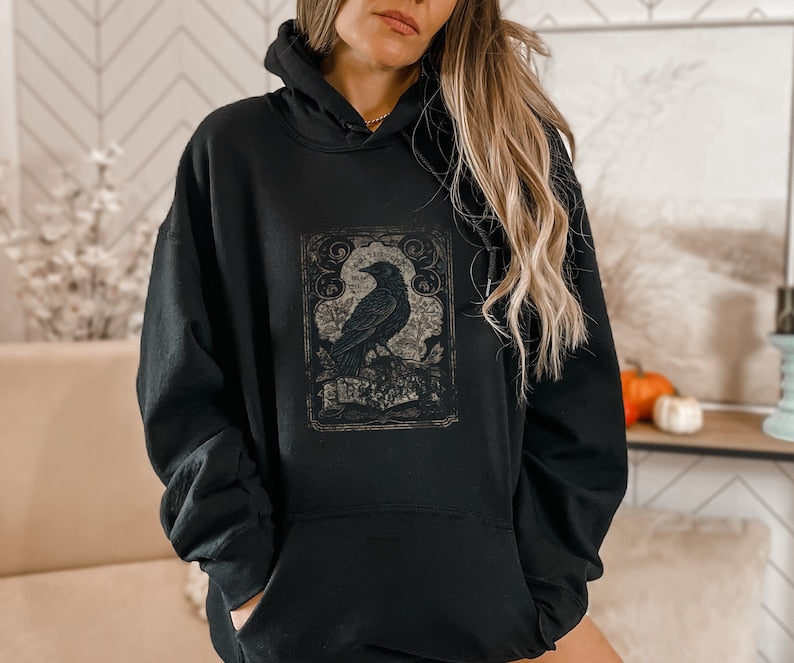 Crow Hoodie-lovefitte
