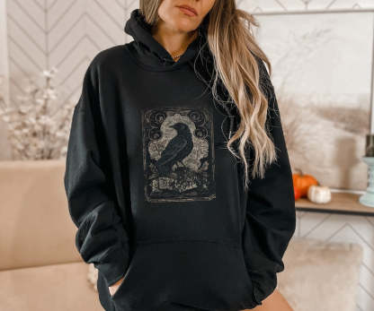 Crow Hoodie-lovefitte