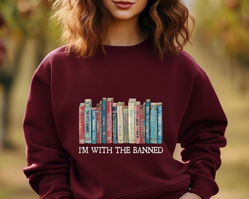 I'm With The Banned Sweatshirt-lovefitte