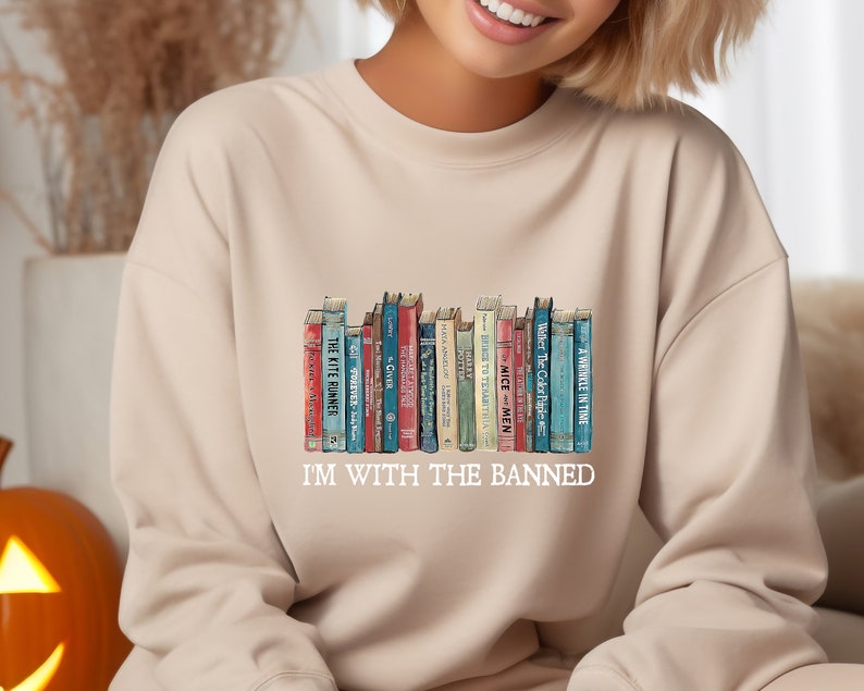 I'm With The Banned Sweatshirt-lovefitte