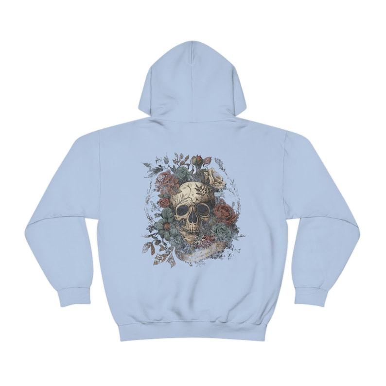 Rocker Floral Skeleton Hoodie-lovefitte
