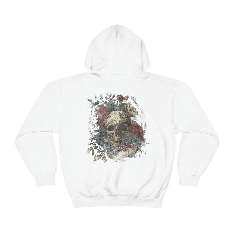 Rocker Floral Skeleton Hoodie-lovefitte