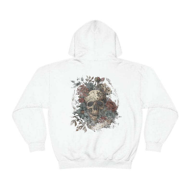 Rocker Floral Skeleton Hoodie-lovefitte