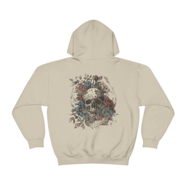 Rocker Floral Skeleton Hoodie-lovefitte