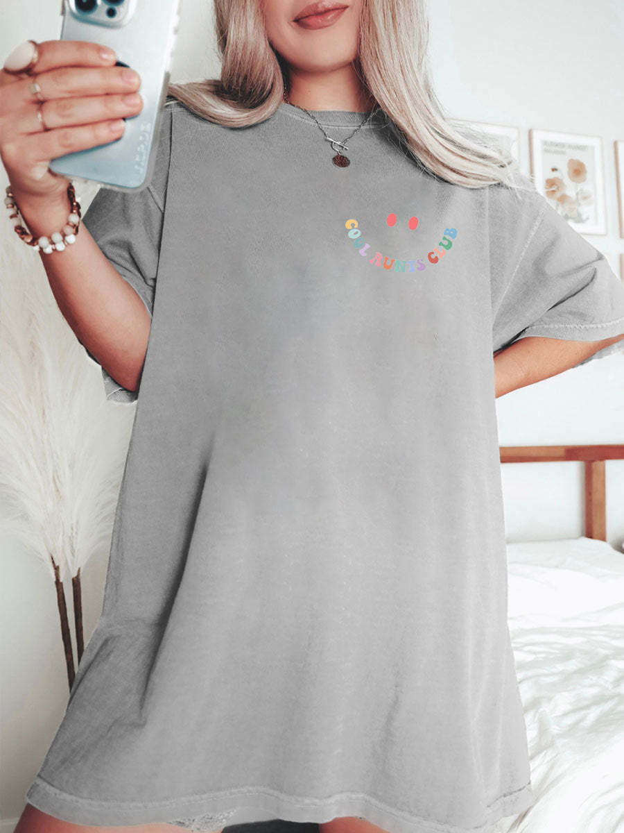 Oversized Cool Aunts Club White T Shirts-lovefitte