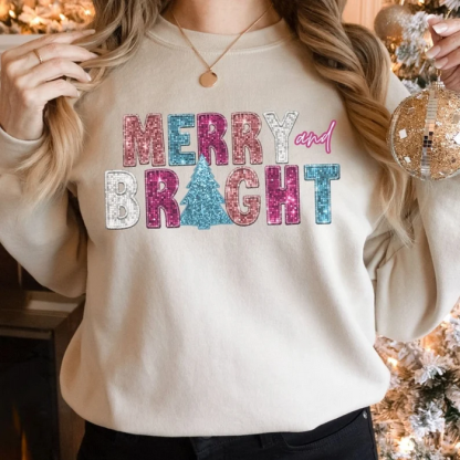 Merry and Bright Sweatshirt-lovefitte
