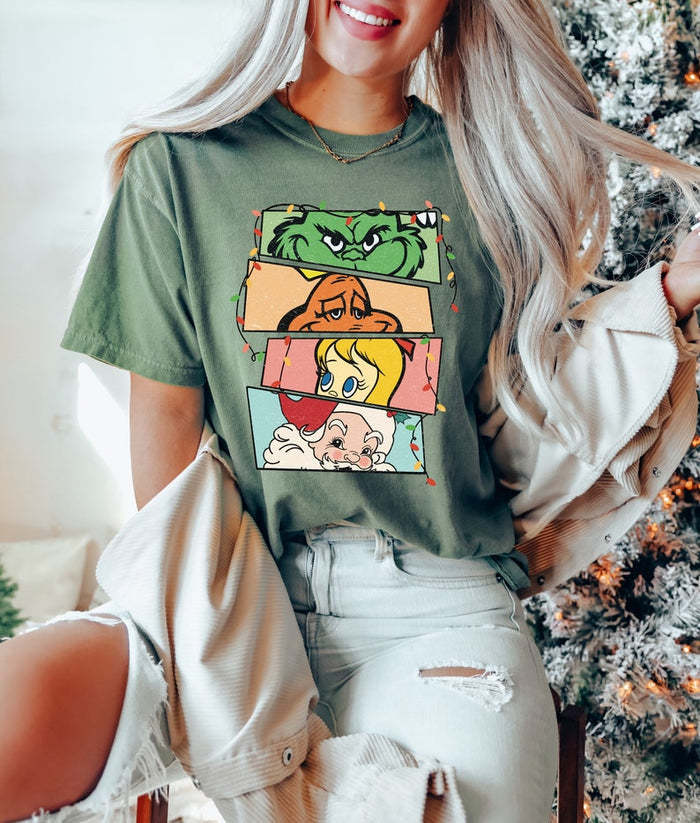 Trendy Christmas Print T-shirt-lovefitte