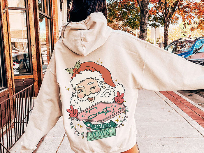 Groovy Christmas Santa Hoodie-lovefitte