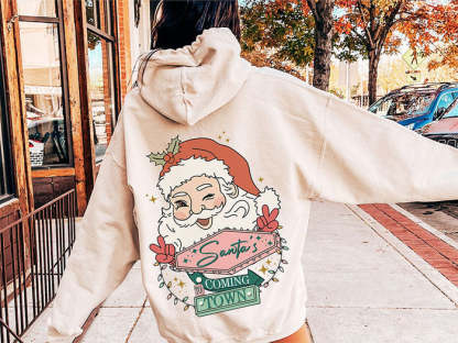 Groovy Christmas Santa Hoodie-lovefitte