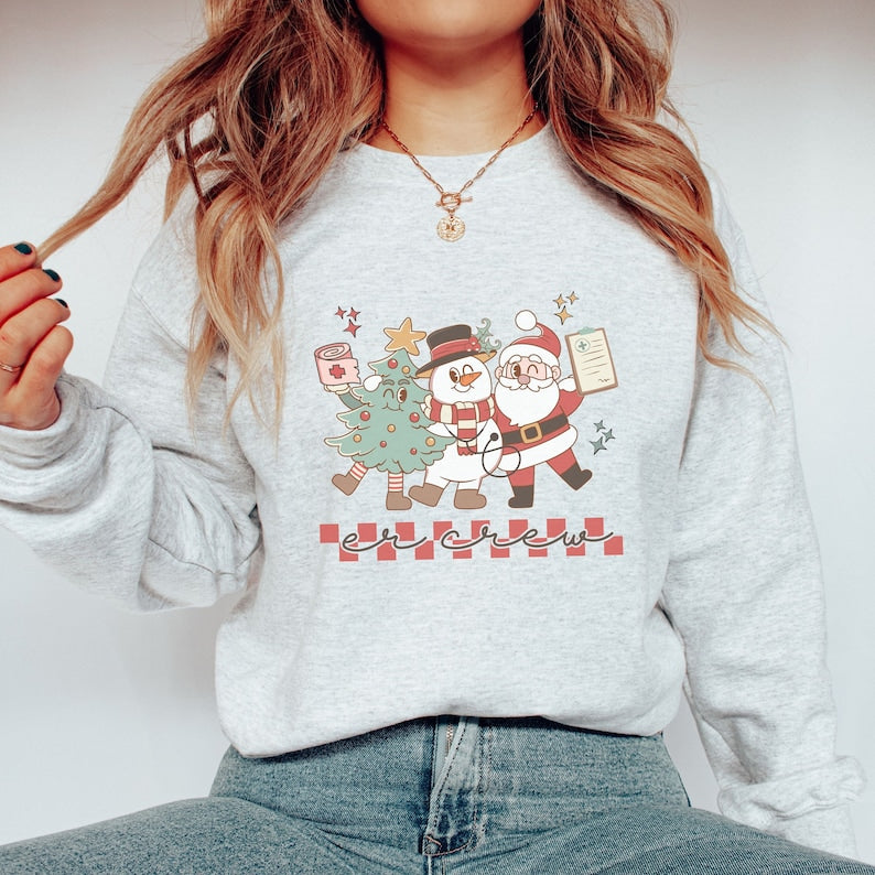Christmas ER Nurse Sweatshirt-lovefitte