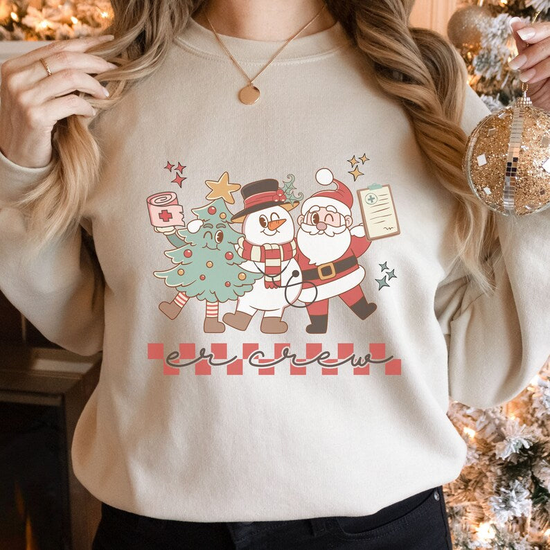 Christmas ER Nurse Sweatshirt-lovefitte