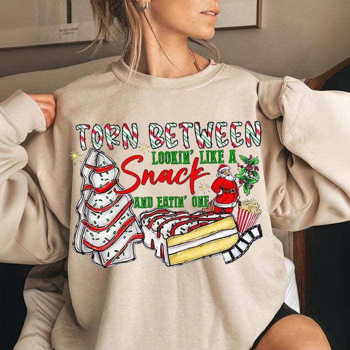 Christmas Lookin' Like a Snack and Eatin' One Sweatshirt-lovefitte