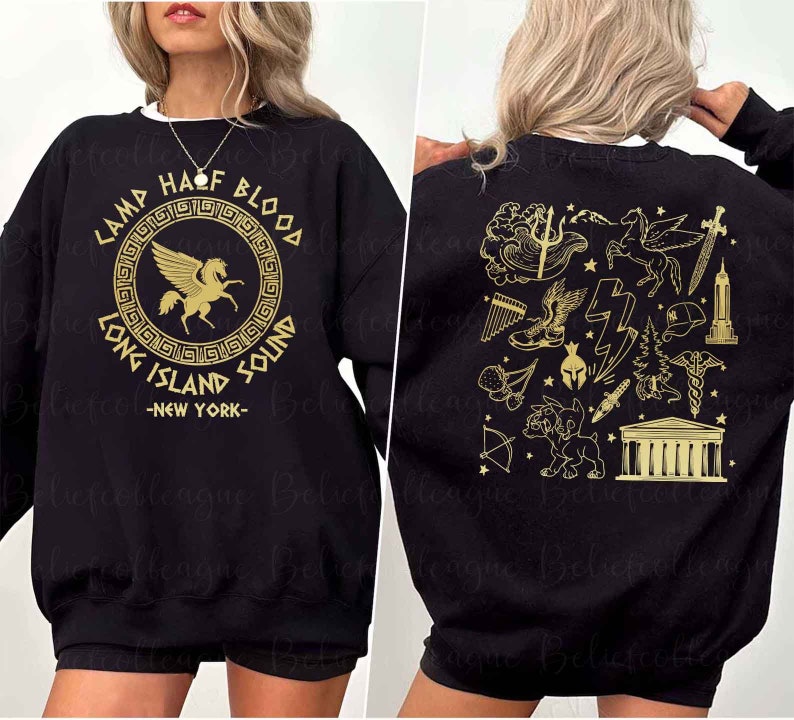 Two-sided Camp Half Blood Sweatshirt-lovefitte