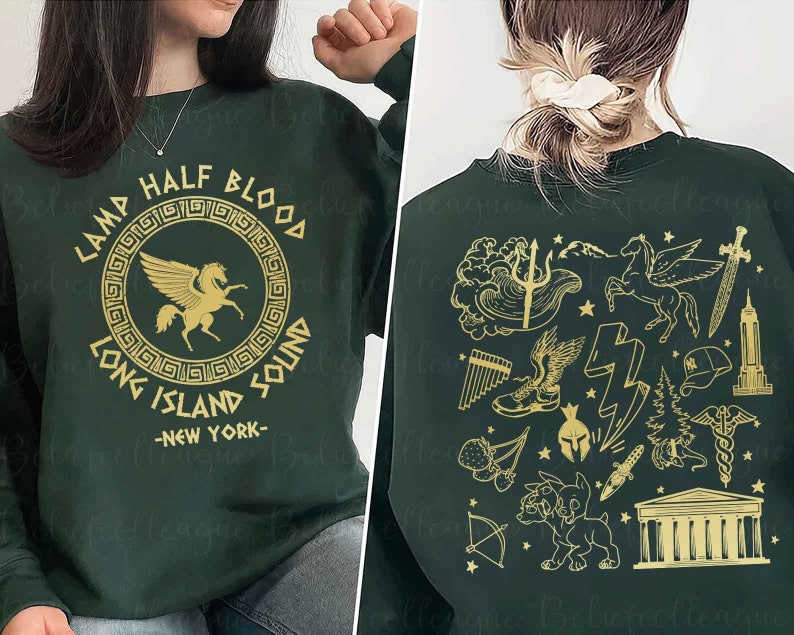 Two-sided Camp Half Blood Sweatshirt-lovefitte