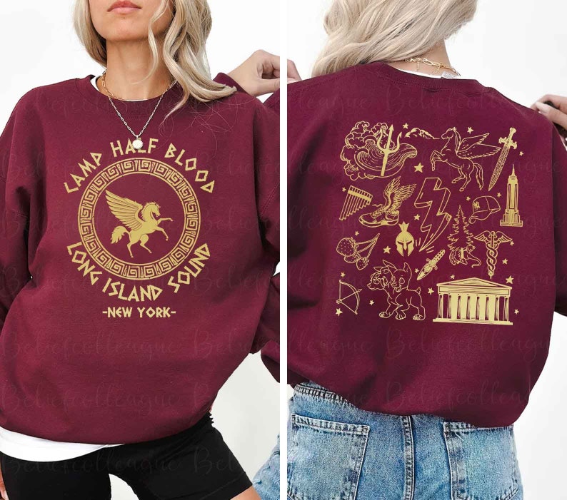 Two-sided Camp Half Blood Sweatshirt-lovefitte