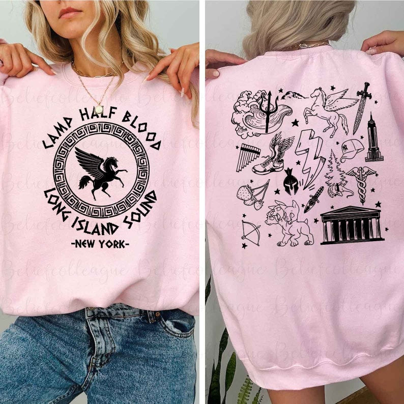 Two-sided Camp Half Blood Sweatshirt-lovefitte