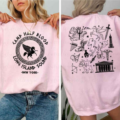 Two-sided Camp Half Blood Sweatshirt-lovefitte