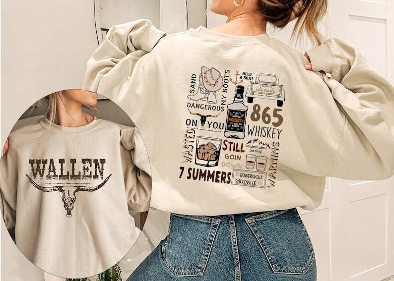Retro Wallen Western Sweatshirt-lovefitte