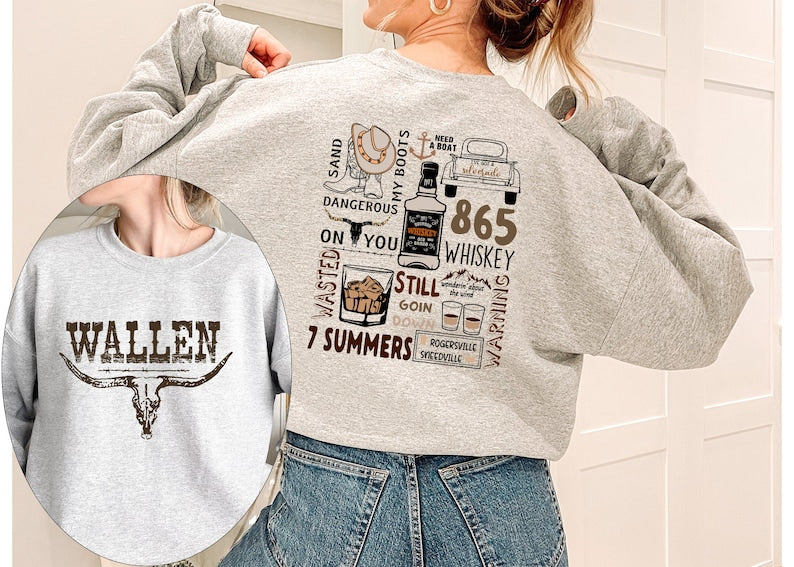 Retro Wallen Western Sweatshirt-lovefitte