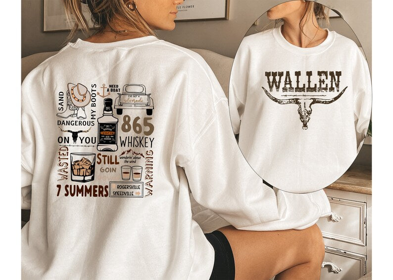 Retro Wallen Western Sweatshirt-lovefitte