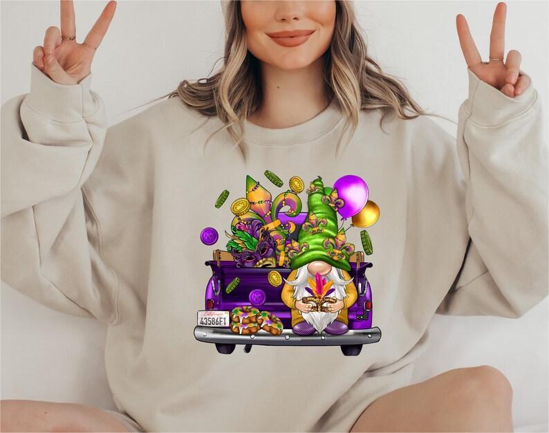 Mardi Gras Gnome Sweatshirt-lovefitte
