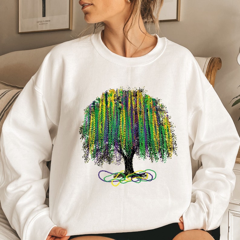 Mardi Gras Tree Sweatshirt-lovefitte