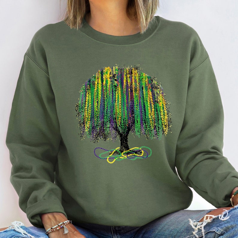Mardi Gras Tree Sweatshirt-lovefitte