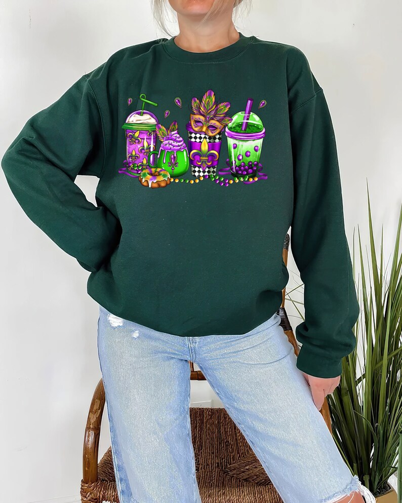 Mardi Gras Drink Sweatshirt-lovefitte