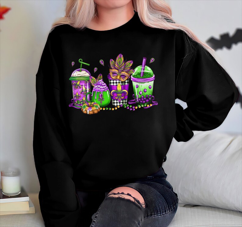 Mardi Gras Drink Sweatshirt-lovefitte