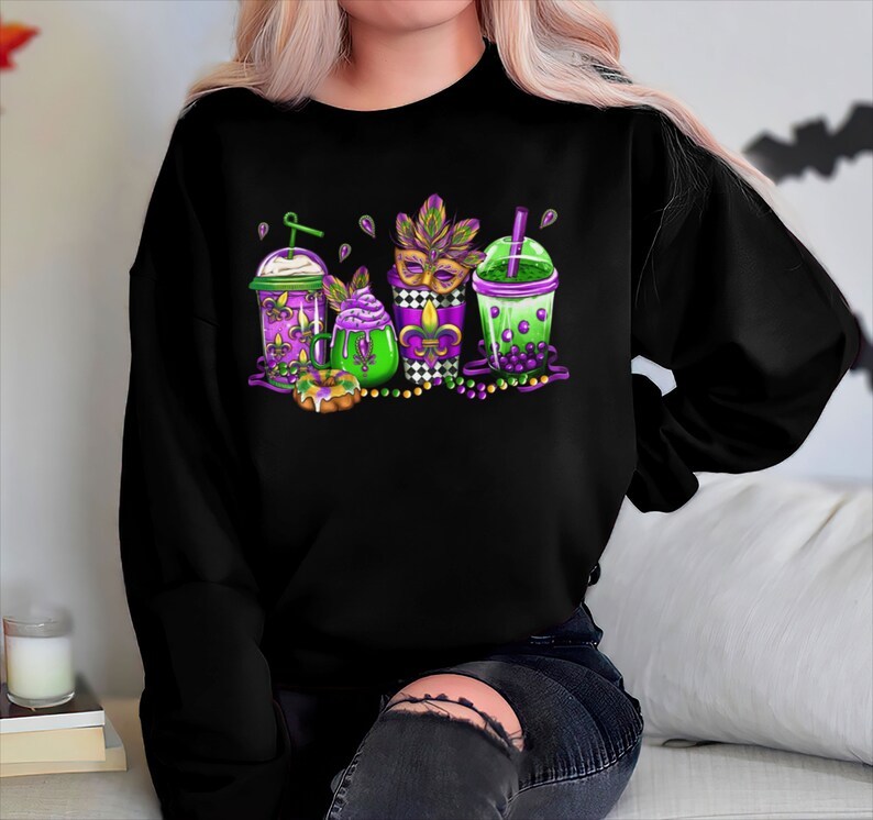 Mardi Gras Drink Sweatshirt-lovefitte