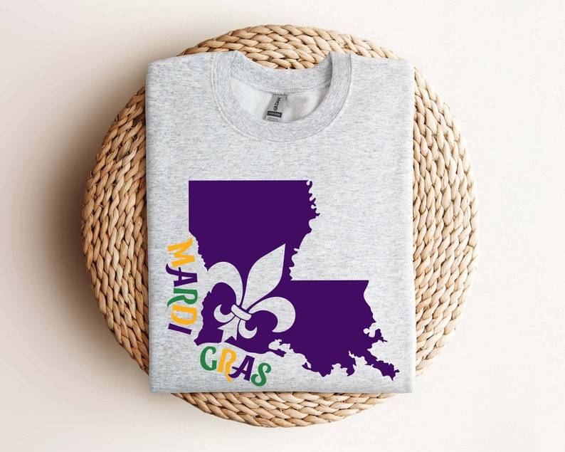 Louisiana Mardi Gras Sweatshirt-lovefitte