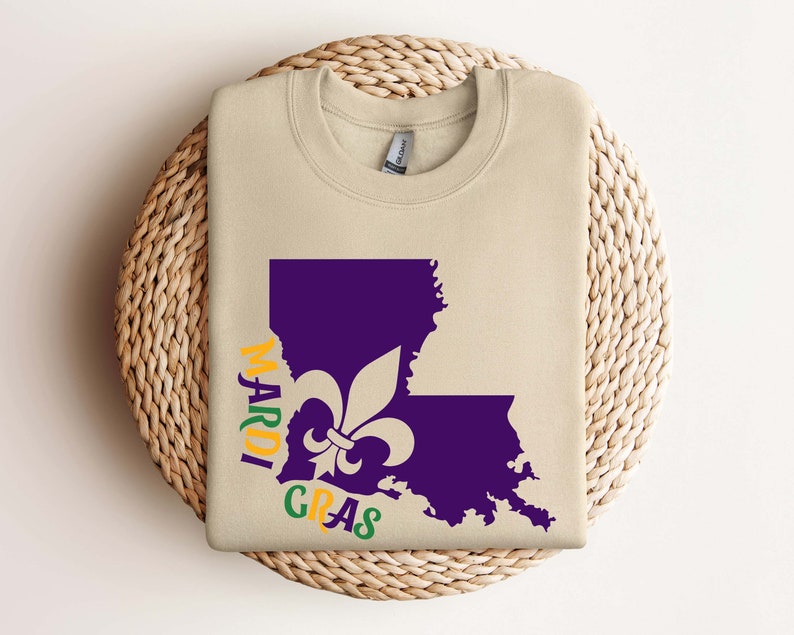 Louisiana Mardi Gras Sweatshirt-lovefitte