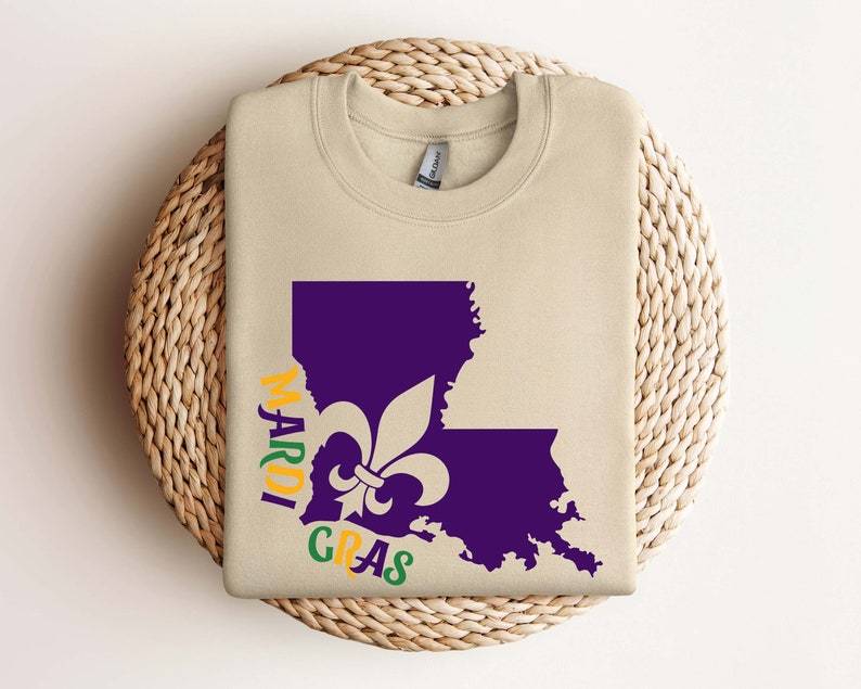 Louisiana Mardi Gras Sweatshirt-lovefitte