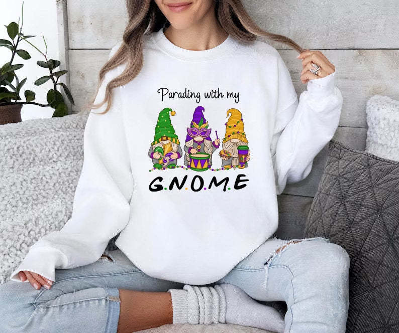 Mardi Gras Gnomes Sweatshirt-lovefitte
