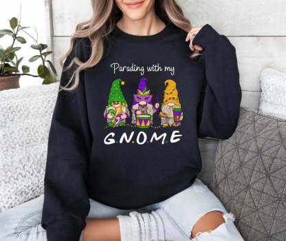 Mardi Gras Gnomes Sweatshirt-lovefitte