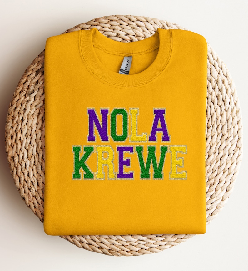 NOLA Krewe Faux Chenille Sweatshirt