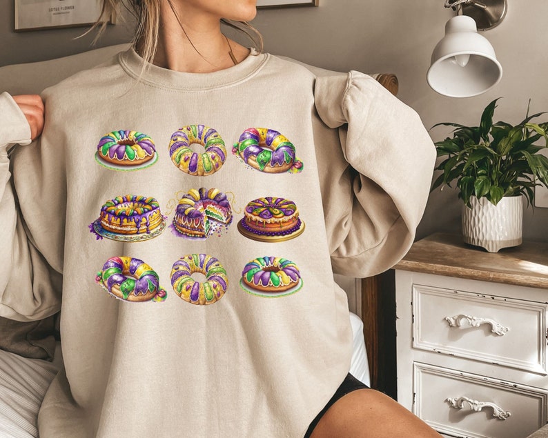 King Cake Mardi Gras Sweatshirt