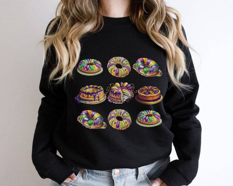 King Cake Mardi Gras Sweatshirt