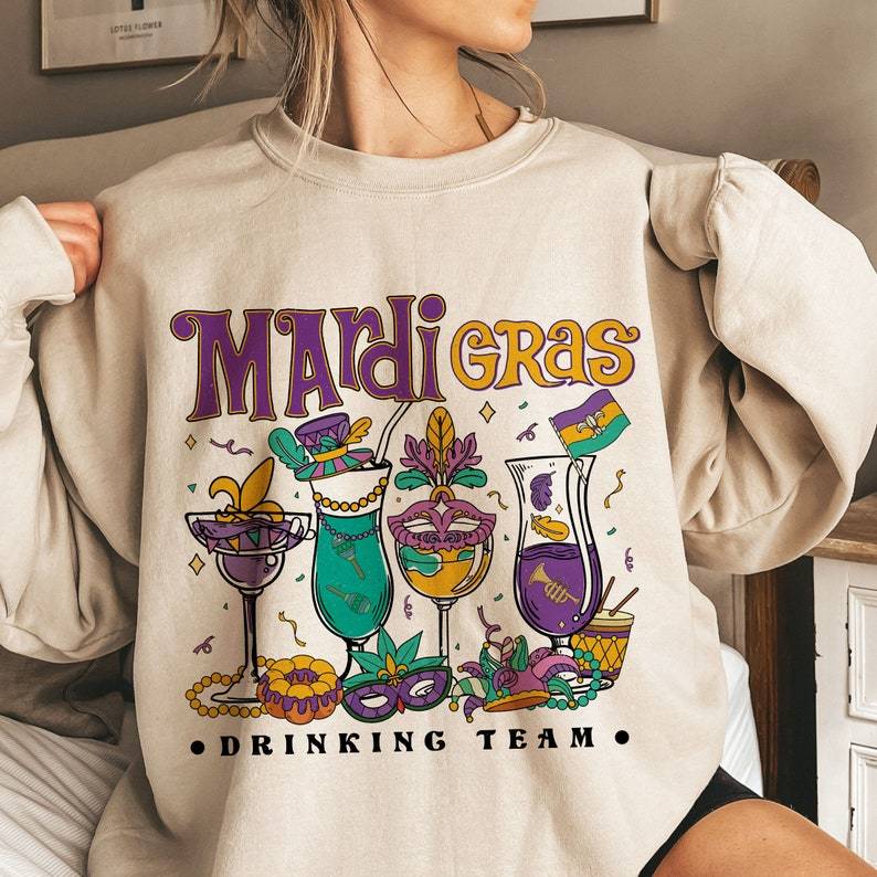 Mardi Gras Drinking Sweatshirts-lovefitte
