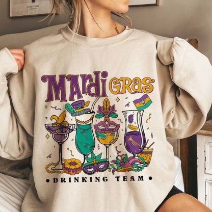 Mardi Gras Drinking Sweatshirts-lovefitte