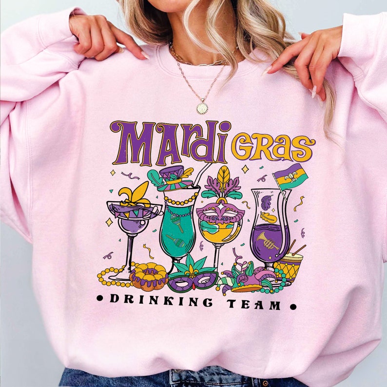 Mardi Gras Drinking Sweatshirts-lovefitte