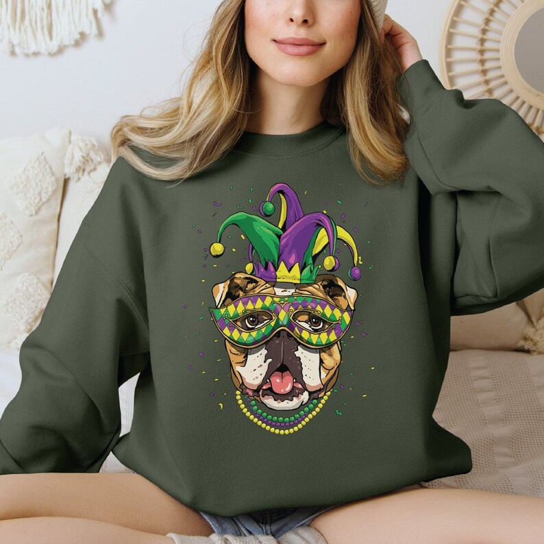Mardi Gras Dog Sweatshirt-lovefitte